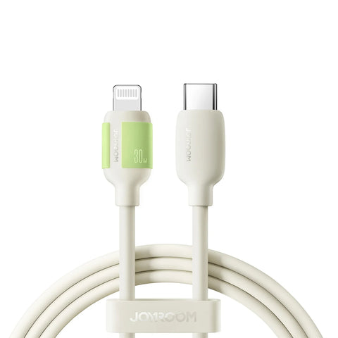 JOYROOM A53 30W USB-C to Lightning Silicone Cable – 2M Fluorescent