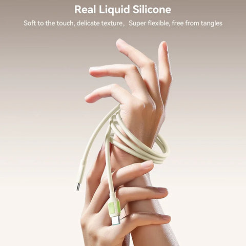 JOYROOM S-A53 60W USB-C to USB-C Silicone Cable – 2M Fluorescent