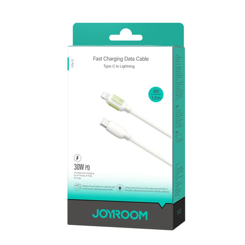 JOYROOM A53 30W USB-C to Lightning Silicone Cable – 2M Fluorescent