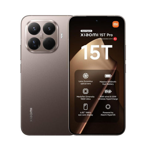 هاتف شاومي 15T برو 5G، شاشة 6.73 بوصة، ذاكرة 12/512 جيجابايت - لون ذهبي موكا