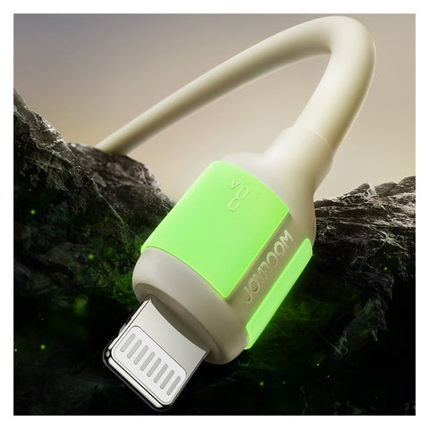 JOYROOM A53 30W USB-A to Lightning Silicone Cable – 2M Fluorescent